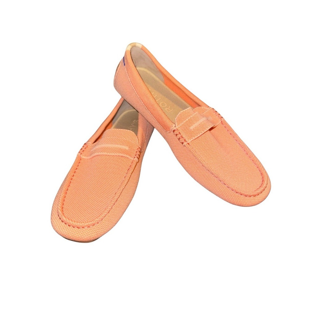 Rothy's The Driver Loafers Tropical Peach Coral Size 11 Women's Knit Washable - Picture 4 of 9